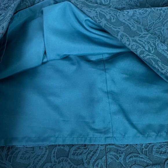 J. Crew Anemone Jacquard Sleeveless Dress size 10 Peacock Blue - Picture 7 of 9